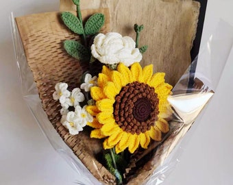 mother's day bouquet  crochet flowers, handmade bouquet, crochet bouquet, anniversary gift, handmade flowers, birthday gift, handmade gift