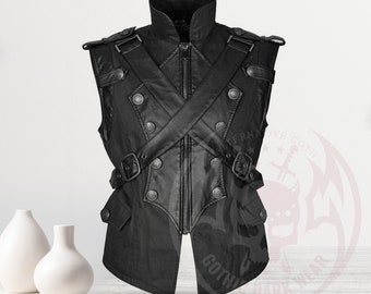 Premium Men Gothic Vest Military Waistcoat Army Vest X Style Jacket (2024)