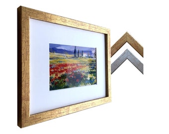 Wooden picture frame with passepartout - P51