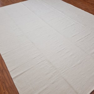 Handwoven Wool Rugs, Eco Friendly Bohemian Rug, Navajo White Rug, Living Room Rug, Outdoor Rug 6x9, 7x10, 8x10, 9x12, 10x14ft Rug