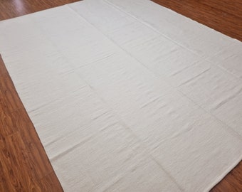 Handwoven Wool Rugs, Eco Friendly Bohemian Rug, Navajo White Rug, Living Room Rug, Outdoor Rug 6x9, 7x10, 8x10, 9x12, 10x14ft Rug