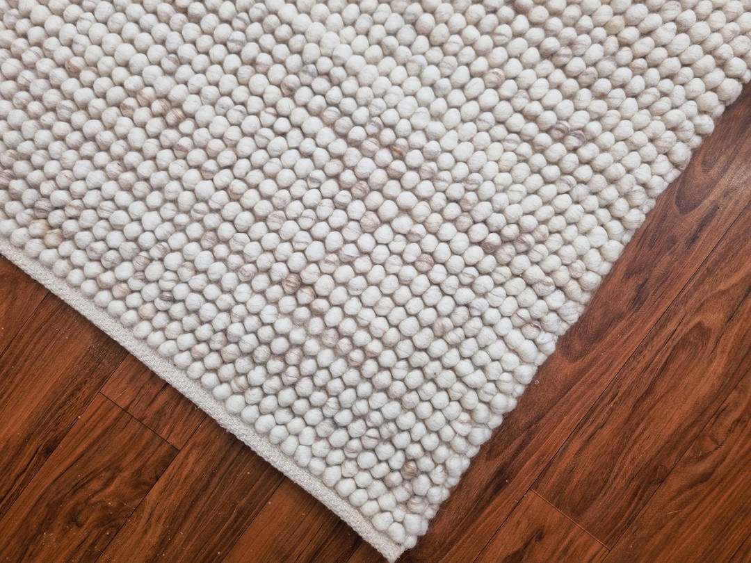 Wool Runner Rug Natural Handwoven Wool Rug Runner, Natural Wool Runner Rug, Entryway, Hallway ...