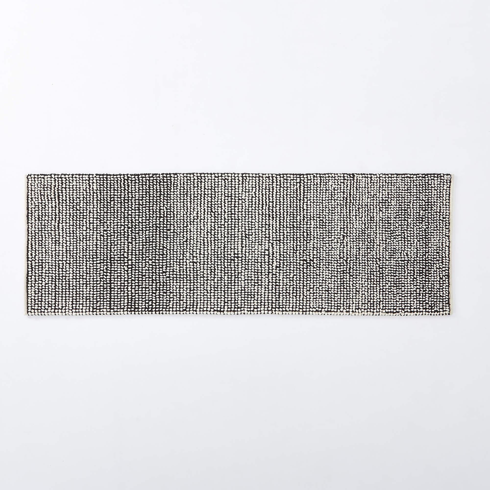 Handwoven Wool Rug Runner Black White Wool Runner Rug Etsy