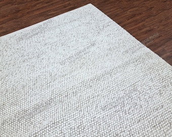 Alfombra de lana natural hecha a mano, alfombra de lana gruesa, alfombra de lana con textura de guijarros, alfombra de lana escandinava, alfombra para habitación infantil, alfombra para dormitorio, alfombra para sala de estar, alfombra personalizada