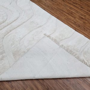 Handwoven Cotton Ivory White Rug, Eco-friendly Bohemian Decor, Outdoor ...