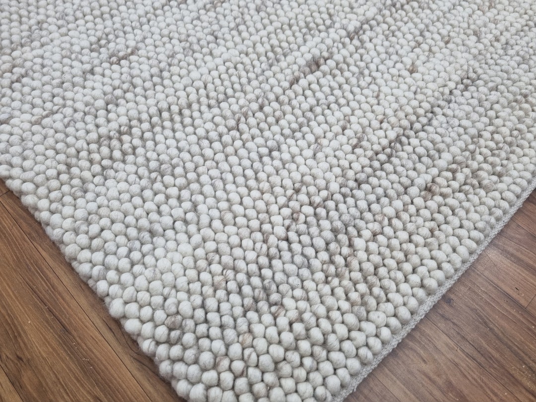 Handwoven Wool Rug Runner, Natural Wool Runner Rug, Entryway, Hallway