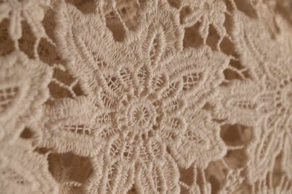 One of a kind Bode Lace Floral Crochet Sheer Hand… - image 7