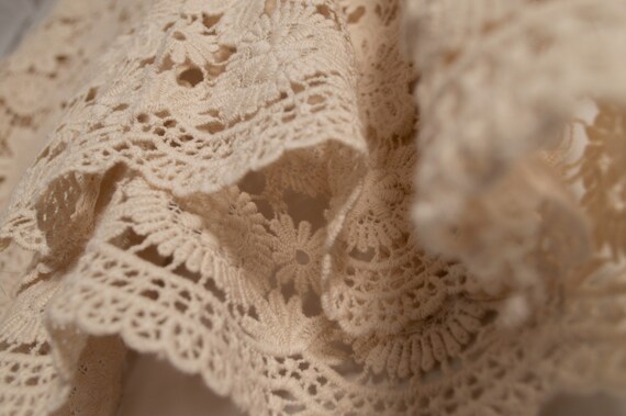 One of a kind Bode Lace Floral Crochet Sheer Hand… - image 5