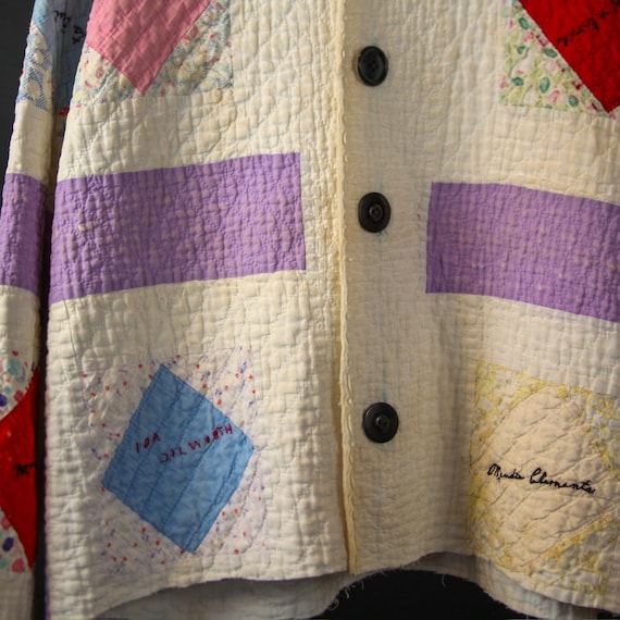 Antique Friendship Quilt Handmade Boxy Gardening Crop… Gem