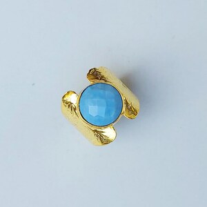 Handmade Turquoise Ring / Turquoise Gemstone Gold Ring / Blue Turquoise Ring For Women / Turquoise Jewelry For Men / Anniversary Gift /Gift