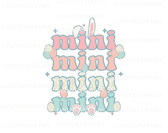 MINI Easter Bunny DTF Transfers Ready To Press, Direct To Film Transfer ,DTF Prints