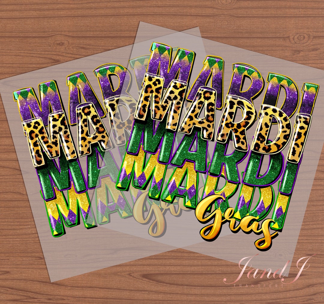 Mardi Gras DTF Transfers Ready to Press, Direct to Film Transfer ,DTF ...