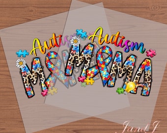 Autism Mama Autism DTF Transfers Ready to Press, Direct to Film ...