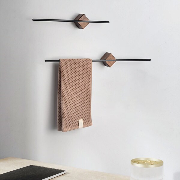 Wood Towel Rack Etsy