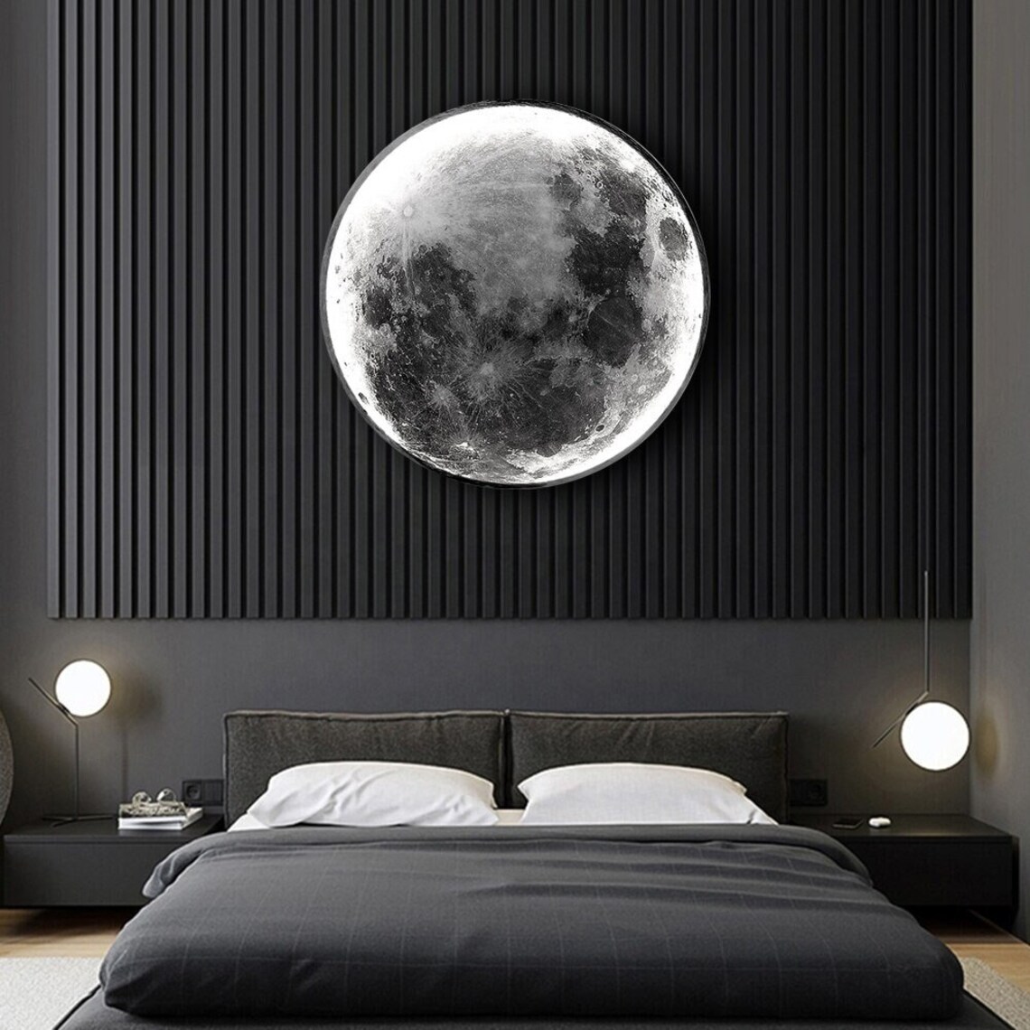 Discovering the Best Bedroom Lighting 8 Modern Moon Wall Lamp,Moon Indoor Lighting,Metal Moon Lamp Shade,Nordic Moon Sconces,Housewarming Thanksgiving Gifts,Living Room Home Decors
