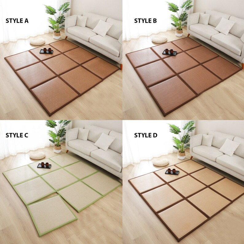 Premium Handmade Check Tatami Mat Custom Sized Grass Mat Etsy