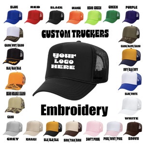 CUSTOM/ Embroidery Trucker Hats /Logo or Text
