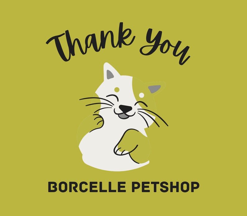 Pet Store Card, Square Blank Note Cards, Square Thank You Cards