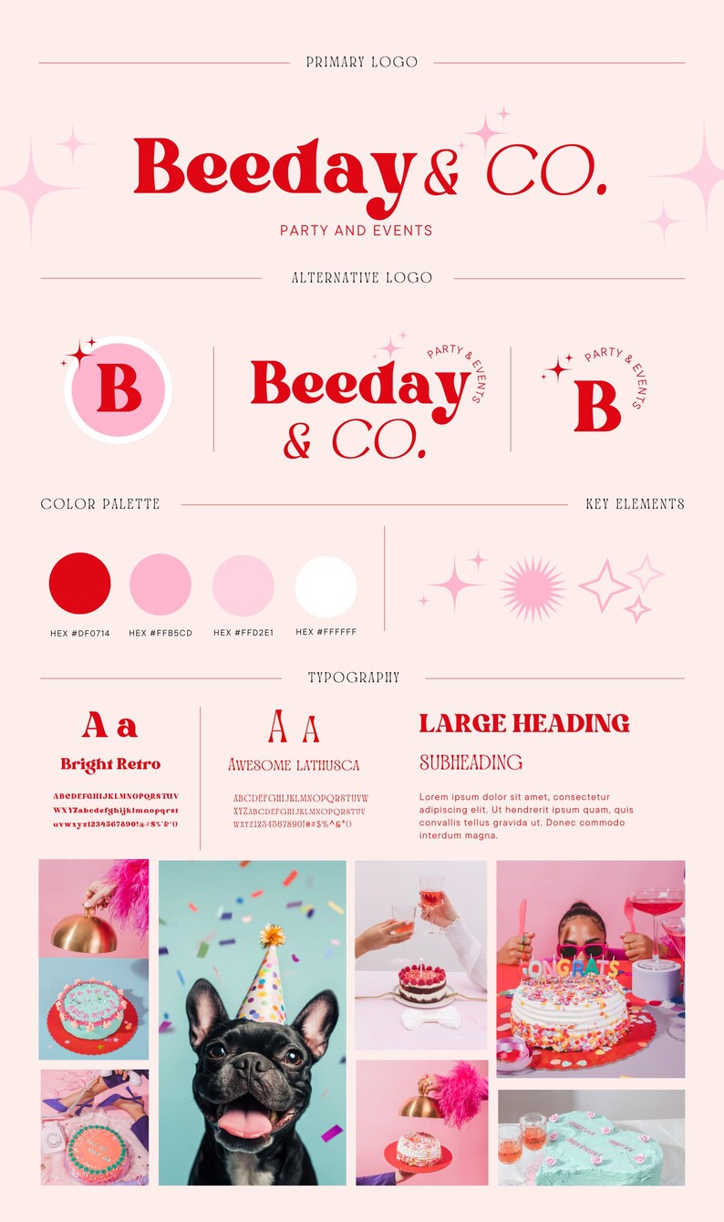 Pink Branding Kit | Small Business Templates & Keywords - Etsy