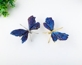Aura Tourmaline Dragonfly.DIY crystal.creative ornament.birthday present.Crystal Healing.