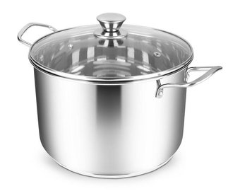 Stainless Steel Stockpot with Glass Lid