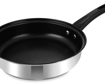 Penguin Home® Non-Stick Saute Pan with Lid, Stainless Steel Mirror Finish, 24cm, 2.3L