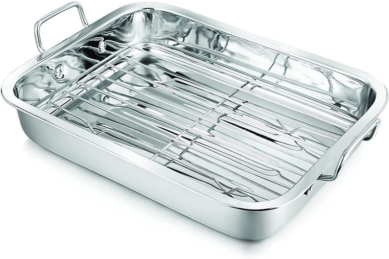 Curved Roasting Rack Roasting Rack With Handles - Stainless Steel - Etsy