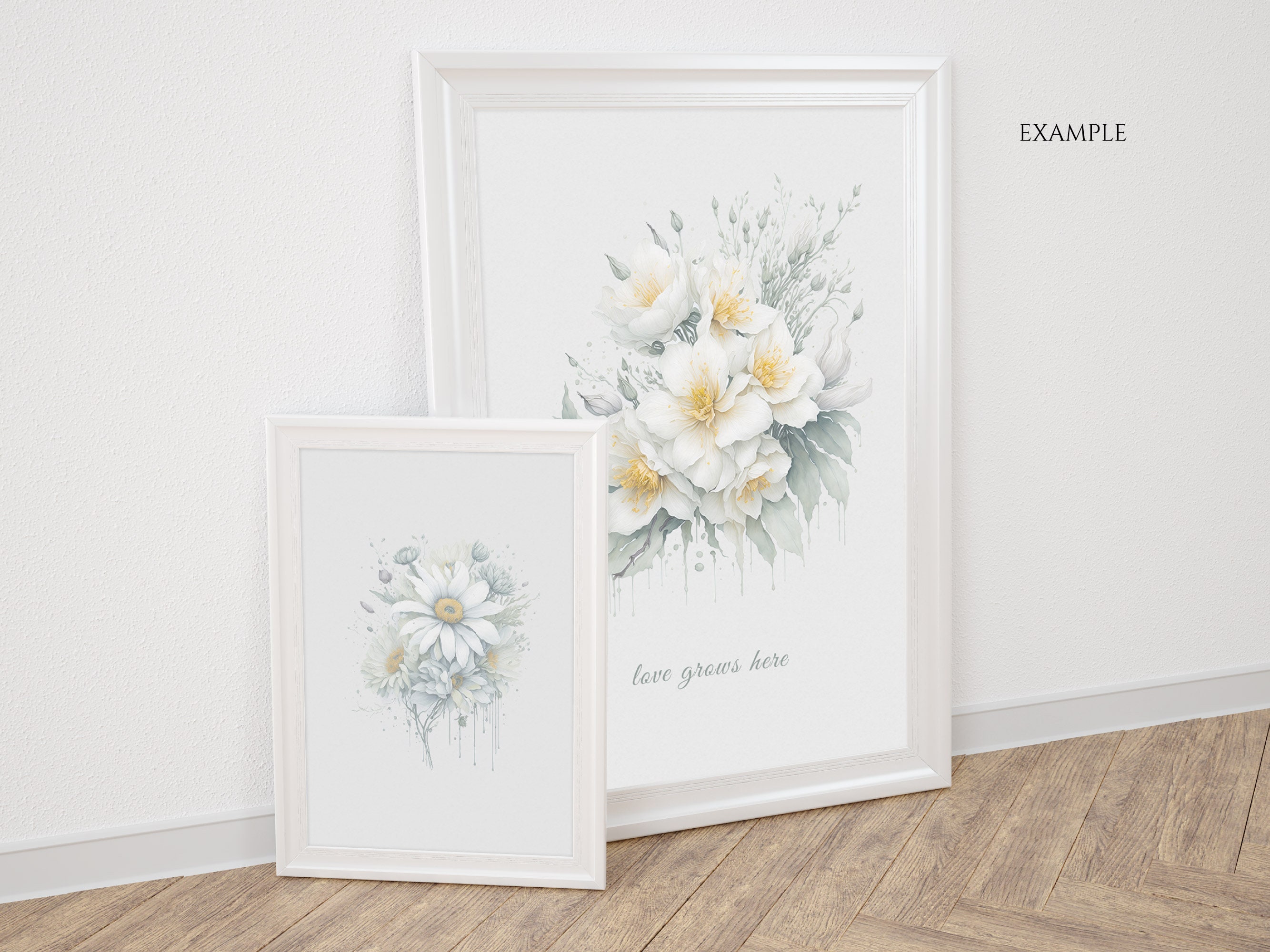 Watercolor Birth of Month Flower Illustrations, Birth of Month Floral
