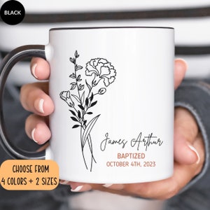 Personalized Baptism Mug, Custom Christening Gift, Christian Mug, Baptized Gift, Catholic Gift, First Holy Communion, New Christian Mug