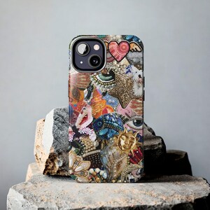 Mosaic Charms Phone Case for iPhone Google Pixel Samsung Galaxy Huawei Oneplus Playful Phone Cover Stylish Trendy Phone Case