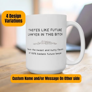 Personalized Future Lawyer Gift Mug Custom Future Lawyer Gift Cup Bar Exam Gift Lawyer Graduation Gift Law School Student Acceptance Gift