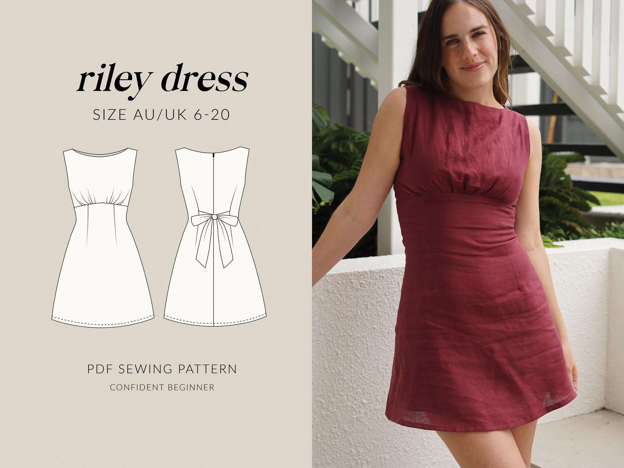 Mini Fitted Dress Sewing Pattern - Etsy