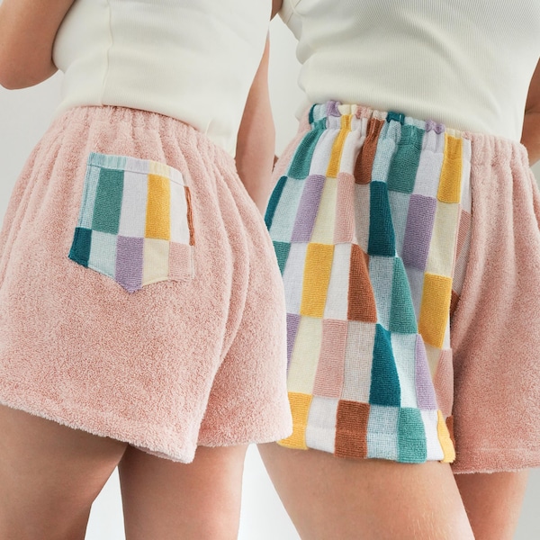 Handduksshorts | PDF-sömnadsmönster för nybörjare | AU 6-18