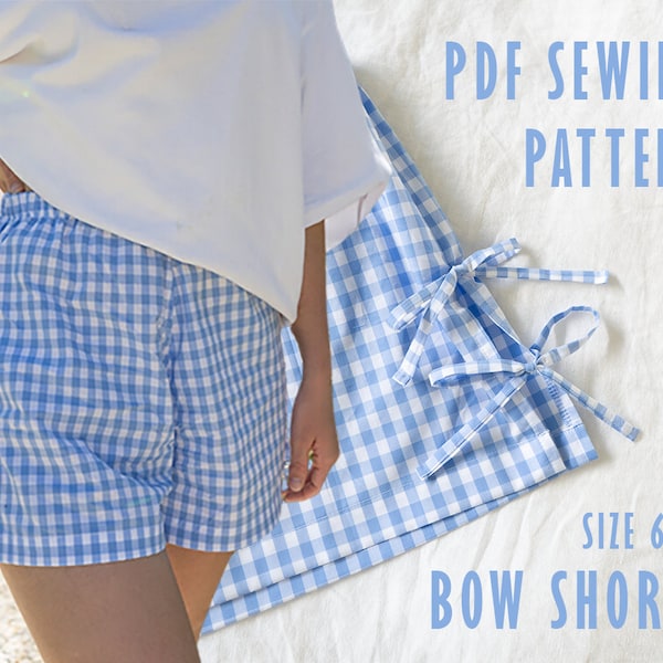 Bow Boxer Shorts PDF Sewing Pattern | AU 6-18 | Beginner Friendly | Print-at-home