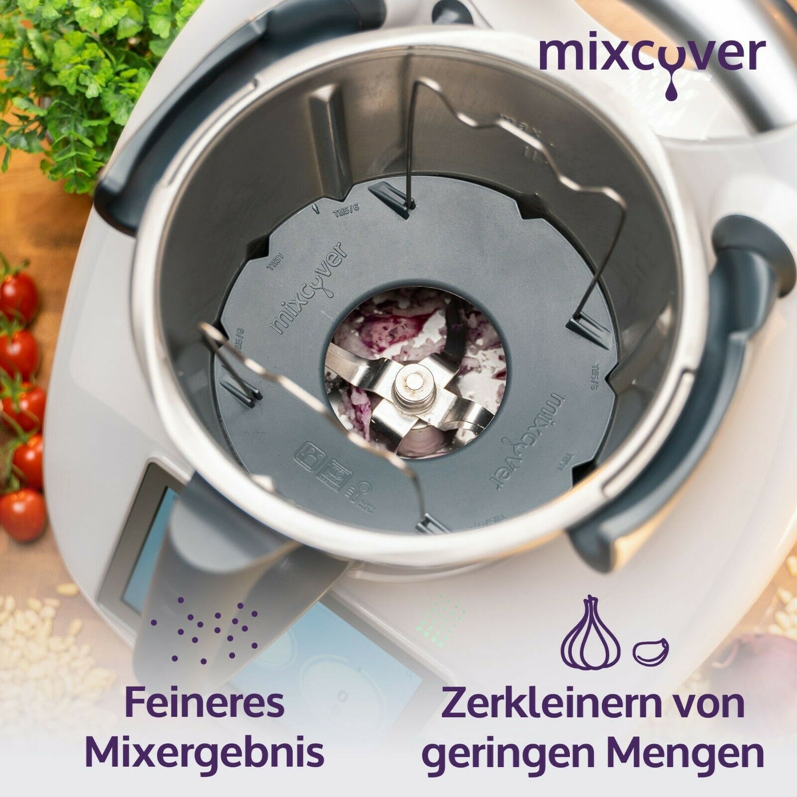 mixcover mixing pot reduction for Thermomix TM6 TM5 chopping