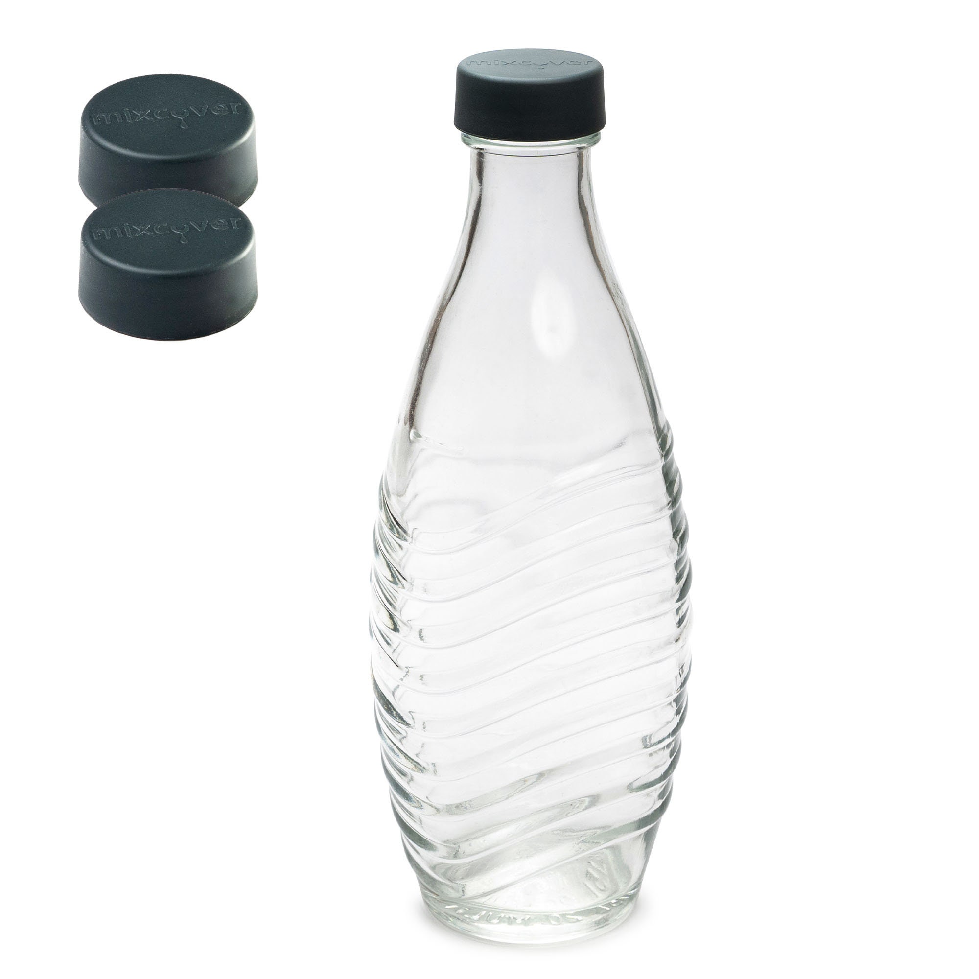 Mixcover Replacement Lid Suitable for Sodastream Crystal & Penguin Glass  Bottle Set of 2 