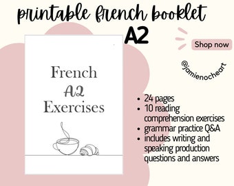 French booklet A2 practice exercises for DELF exam  [DIGITAL COPY]