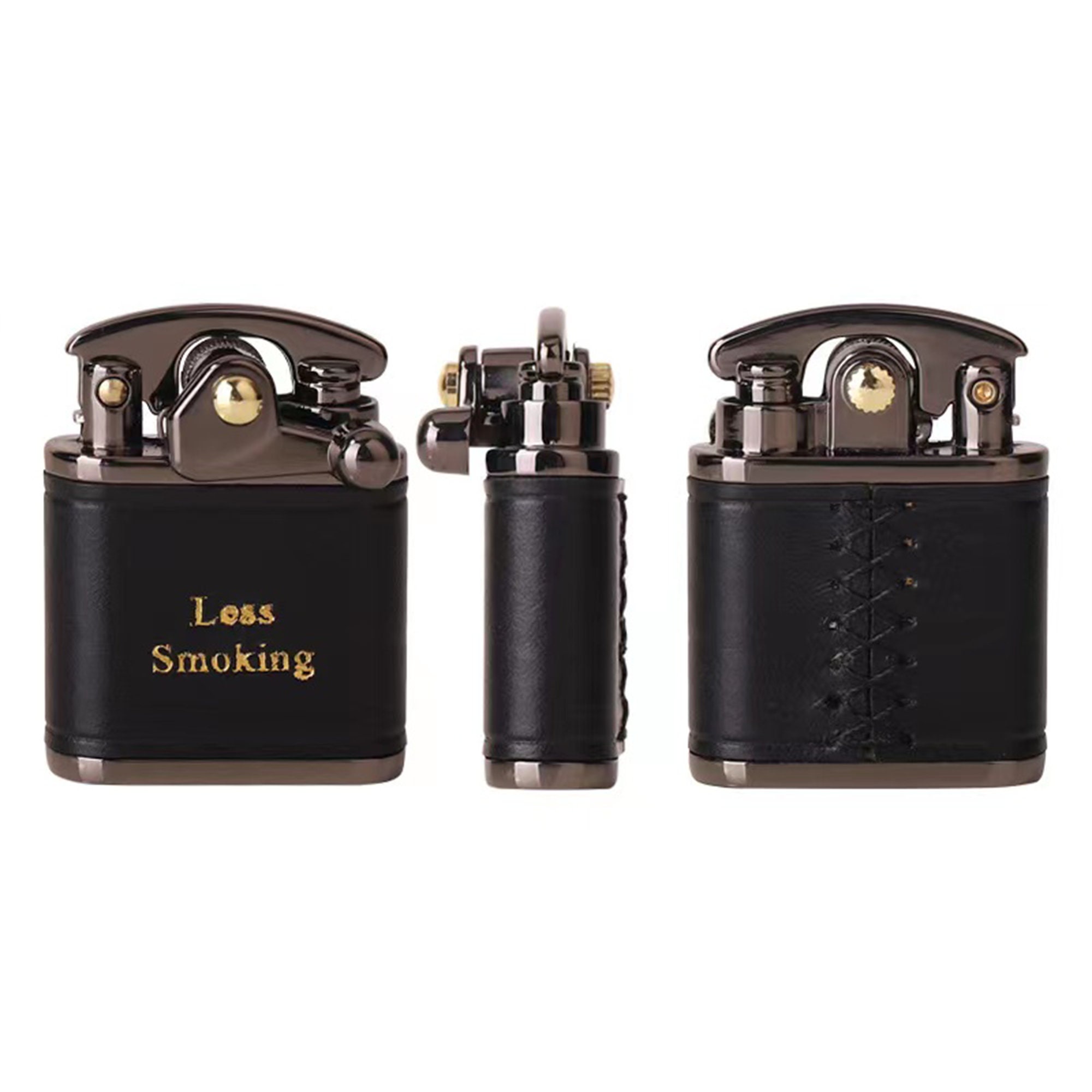 custom lighter，kerosene lighter，leather lighter，custom bronzing letters