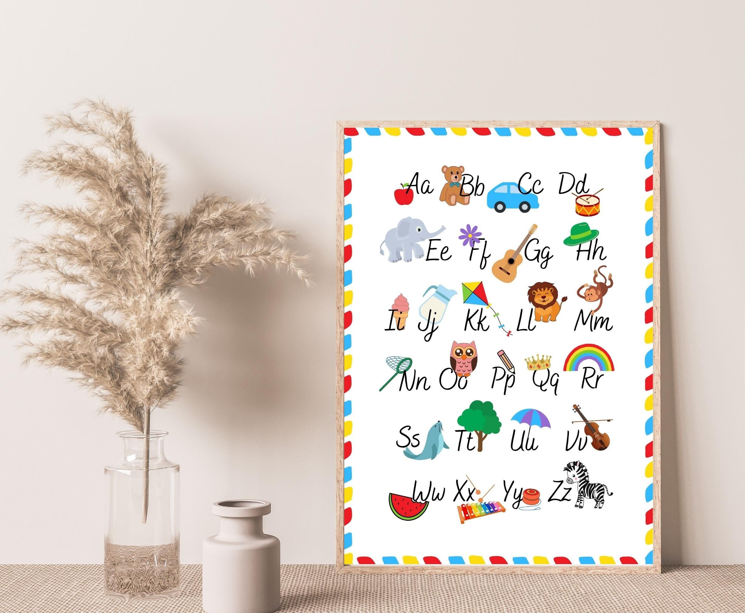 PRINTABLE ABC Chart, Alphabet Chart, Preschool Classroom Decor, Nursery ...
