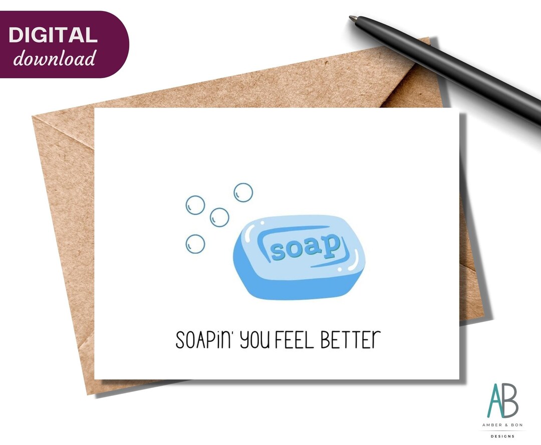 PRINTABLE Get Well Soon Card, Feel Better Card, Thinking of You Card ...