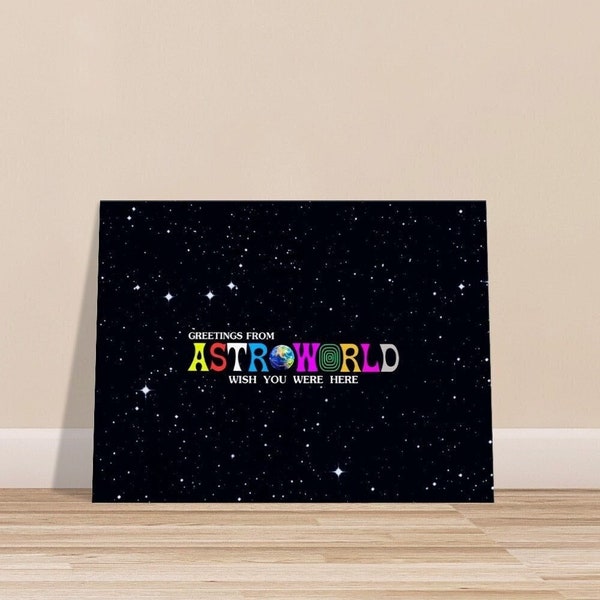 Wish You Were Here Canvas Wall Art / Travis Scott Astroworld Canvas Art / Travis Scott Art Decor / Travis Scott Gift / Travis Scott Decor