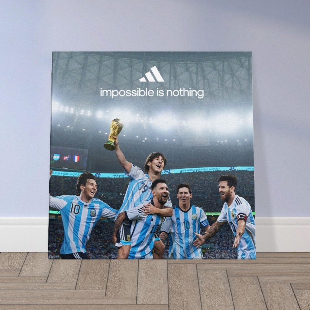 Lionel Messi Canvas Wall Art Impossible Is Nothing Wall Art Leo 