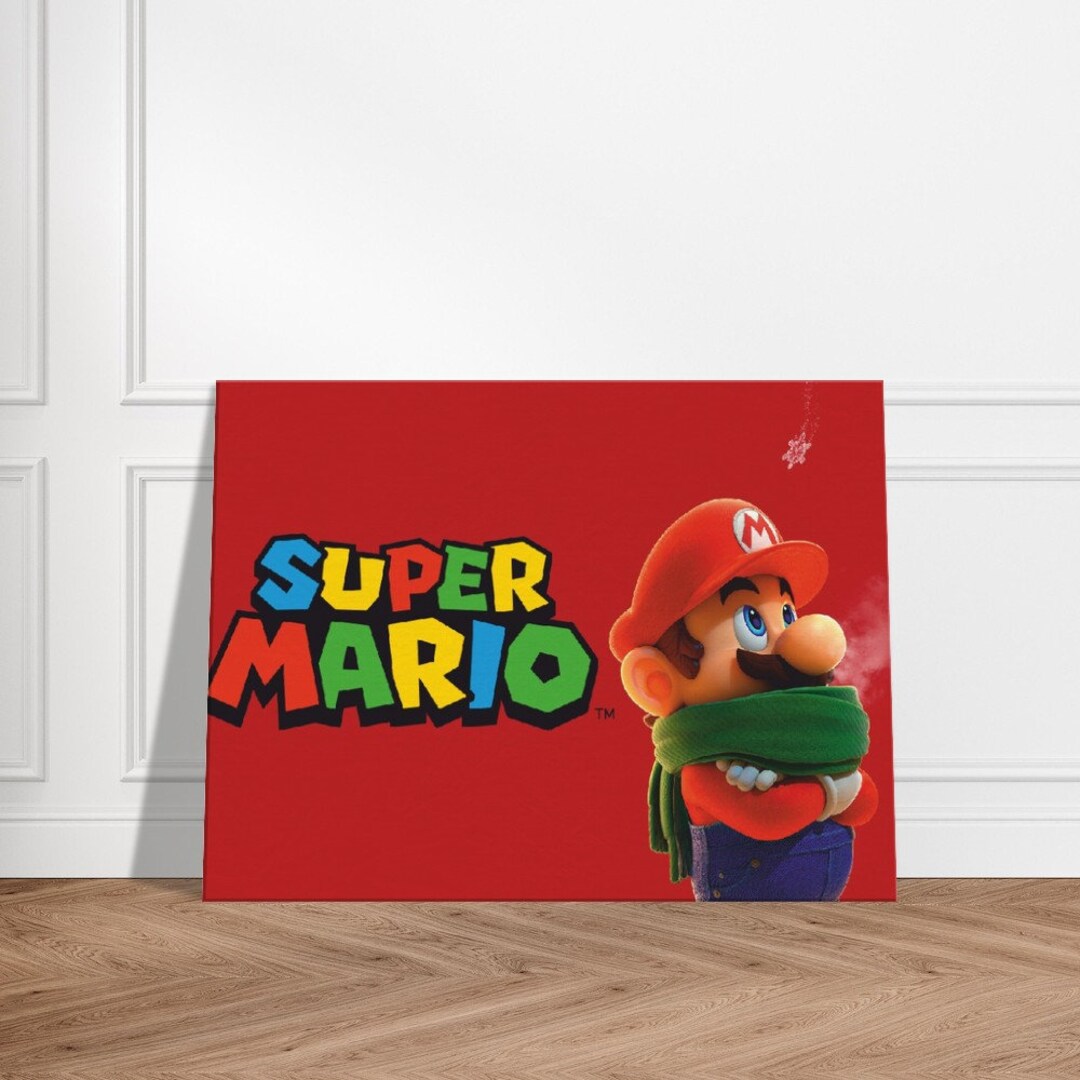 Super Mario Canvas Wall Art / Kids Mario Room Decor / Super Etsy