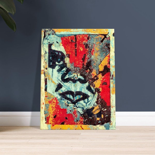 Obey Spray Canvas Art / Andre The Giant Fine Canvas Art / Vintage Street Art / Contemporary Canvas Art / Art Decor