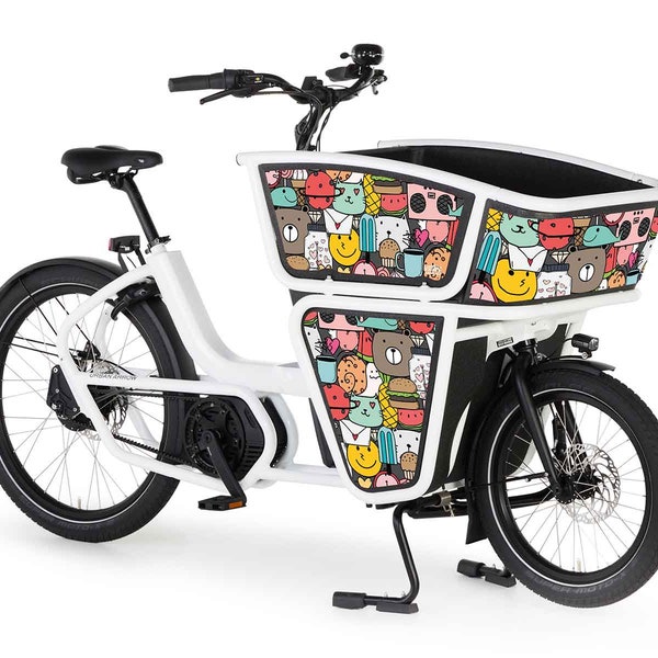 Ensemble d'autocollants Urban Arrow Shorty "New York" vélo cargo adhésif feuille autocollant vélo cargo vélo cadeau vélo