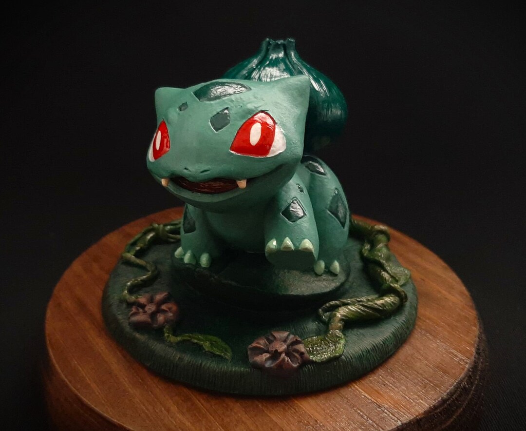 Bulbasaur Figure, Pokemon Handmade Resin Figure, Bulbasaur Miniatures