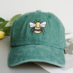 Bee gestickte Baseballmützen, kreative Biene verstellbare Schnalle Baseballmützen, Hummel Papa Hut, lustige Tiermützen, Geschenke für Freunde