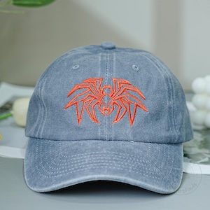 Embroidered Gothic Style Spider Hats, Novelty Spider Animals Baseball Hats, Halloween Baseball Hats, Unisex Hat, Dad Caps, Halloween Gifts