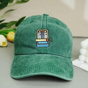 Embroidered Sardine Baseball Caps, Cute Sardine Fish Washed Baseball Hat, Creative Animals Hats for Adults, Adjustable Hats, Gifts for Him