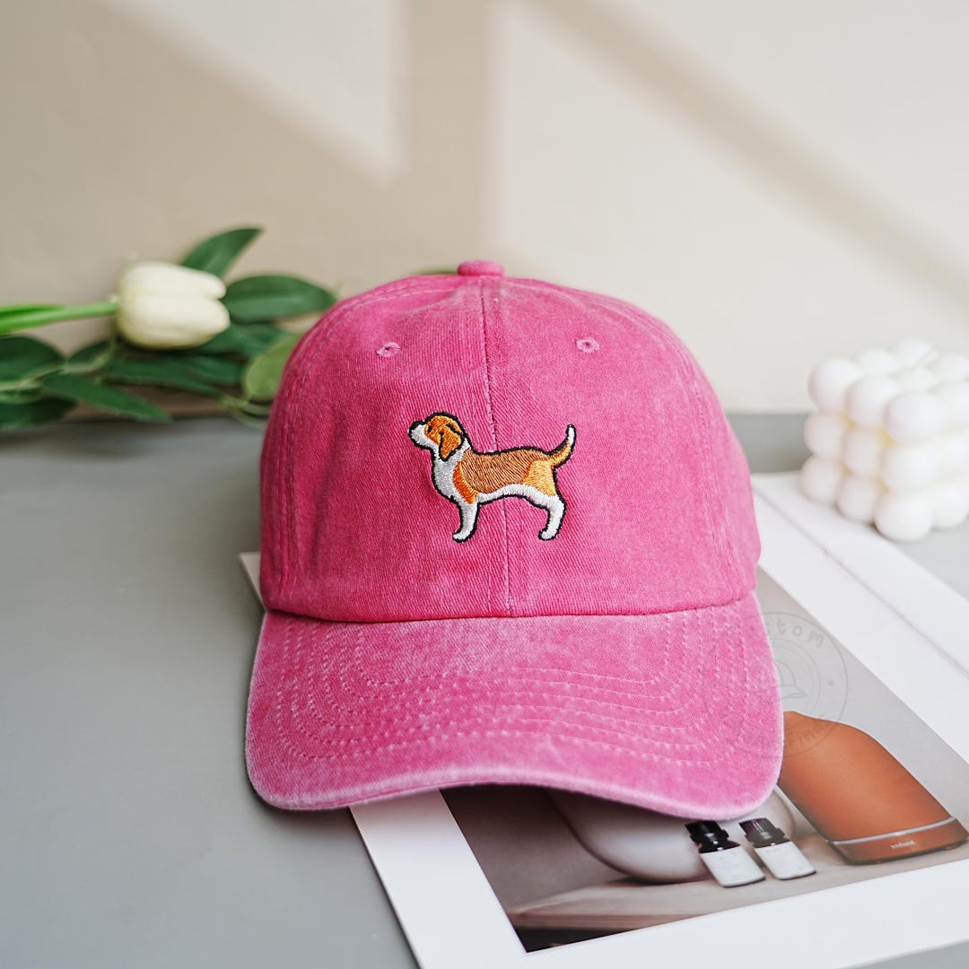 Embroidered Beagle Dog Baseball Hats, Cute Dog Animals Hat, Cotton
